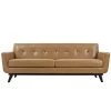 Modway Engage Bonded Leather Sofa Tan