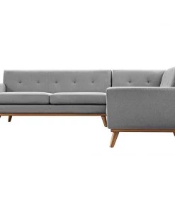 Modway Engage L-Shaped Sectional Sofa Expectation Gray