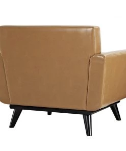 Modway Engage Leather Sofa Set Tan