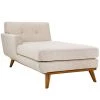 Modway Engage Left-Facing Upholstered Fabric Chaise Beige Chaise Lounge Chairs