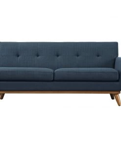 Modway Loveseats Engage Right-Arm Upholstered Fabric Loveseat Azure