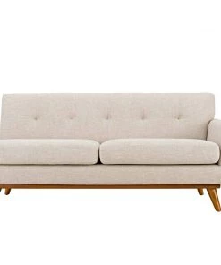 Modway Engage Right-Arm Upholstered Fabric Loveseat Beige Loveseats