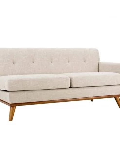 Modway Engage Right-Arm Upholstered Fabric Loveseat Beige Loveseats