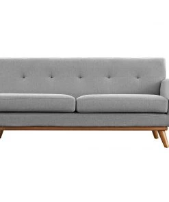 Modway Engage Right-Arm Upholstered Fabric Loveseat Expectation Gray Loveseats