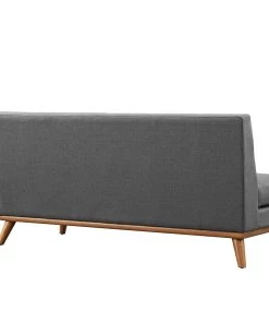 Modway Loveseats Engage Right-Arm Upholstered Fabric Loveseat Gray