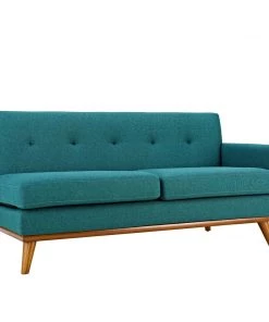 Modway Engage Right-Arm Upholstered Fabric Loveseat Teal