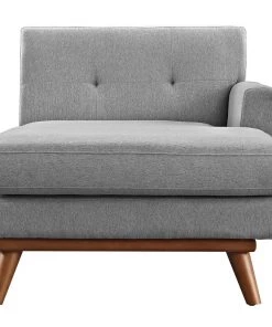 Modway Engage Right-Facing Chaise Expectation Gray Chaise Lounge Chairs