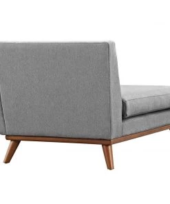 Modway Engage Right-Facing Chaise Expectation Gray Chaise Lounge Chairs