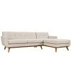 Modway Sectionals Engage Right-Facing Sectional Sofa Beige