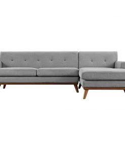 Modway Engage Right-Facing Sectional Sofa Expectation Gray Sectionals