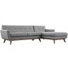 Modway Engage Right-Facing Sectional Sofa Expectation Gray Sectionals