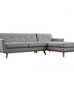 Modway Engage Right-Facing Sectional Sofa Expectation Gray Sectionals