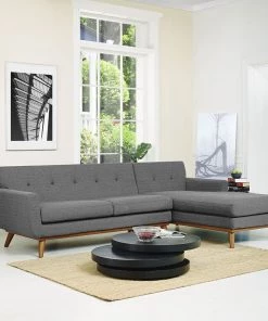 Modway Sectionals Engage Right-Facing Sectional Sofa Gray