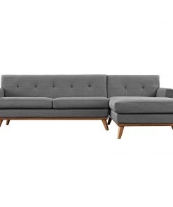 Modway Sectionals Engage Right-Facing Sectional Sofa Gray