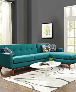Modway Engage Right-Facing Sectional Sofa Teal