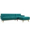 Modway Engage Right-Facing Sectional Sofa Teal