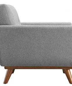 Modway Engage Upholstered Fabric Armchair Expectation Gray Armchairs