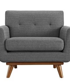Modway Engage Upholstered Fabric Armchair Gray 9 Modway Engage Upholstered Fabric Armchair Gray