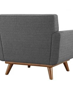 Modway Engage Upholstered Fabric Armchair Gray 8 Modway Engage Upholstered Fabric Armchair Gray