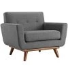 Modway Engage Upholstered Fabric Armchair Gray