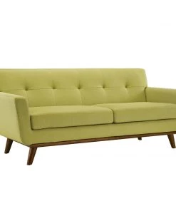 Modway Loveseats Engage Upholstered Fabric Loveseat Wheatgrass