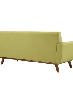 Modway Loveseats Engage Upholstered Fabric Loveseat Wheatgrass