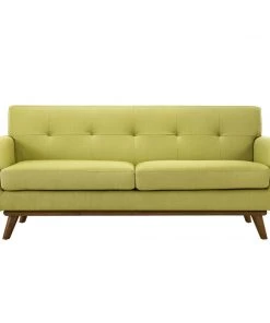 Modway Loveseats Engage Upholstered Fabric Loveseat Wheatgrass