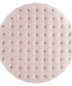 Modway Ensconce Tufted Performance Velvet Round Ottoman Pink