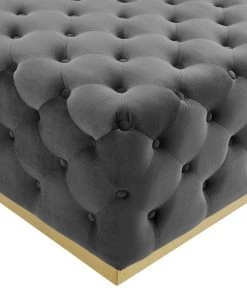 Modway Ottomans Ensconce Tufted Performance Velvet Square Ottoman Gray 11 Modway Ottomans Ensconce Tufted Performance Velvet Square Ottoman Gray