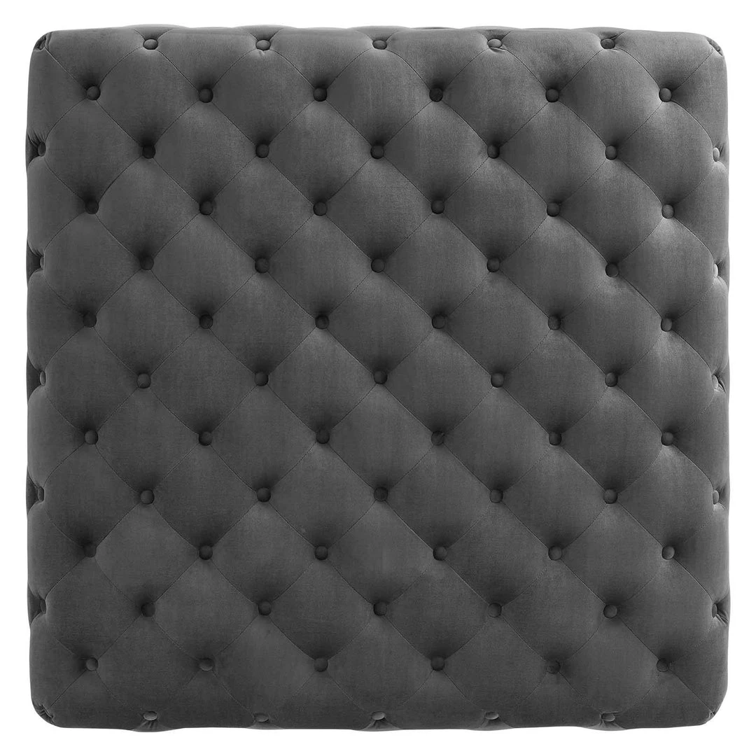 Modway Ottomans Ensconce Tufted Performance Velvet Square Ottoman Gray 3 Modway Ottomans Ensconce Tufted Performance Velvet Square Ottoman Gray