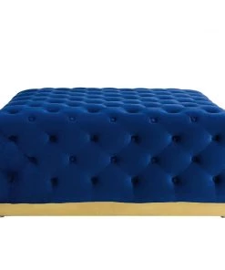 Modway Ensconce Tufted Performance Velvet Square Ottoman Navy