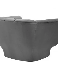 Modway Entertain Vertical Channel Tufted Performance Velvet Armchair Gray Armchairs