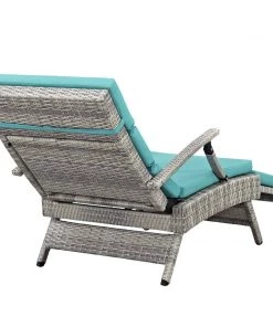 Modway Lounge Chair Outdoor Envisage Chaise Outdoor Patio Wicker Rattan Lounge Chair