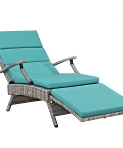 Modway Lounge Chair Outdoor Envisage Chaise Outdoor Patio Wicker Rattan Lounge Chair
