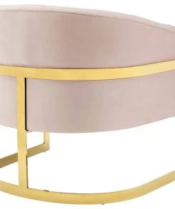 Modway Esteem Vertical Channel Tufted Performance Velvet Accent Armchair Pink