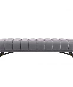 Modway Evince Button Tufted Accent Upholstered Fabric Bench Blue 7 Modway Evince Button Tufted Accent Upholstered Fabric Bench Blue