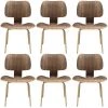 Modway Fathom Dining Chairs Set Of 6 Walnut