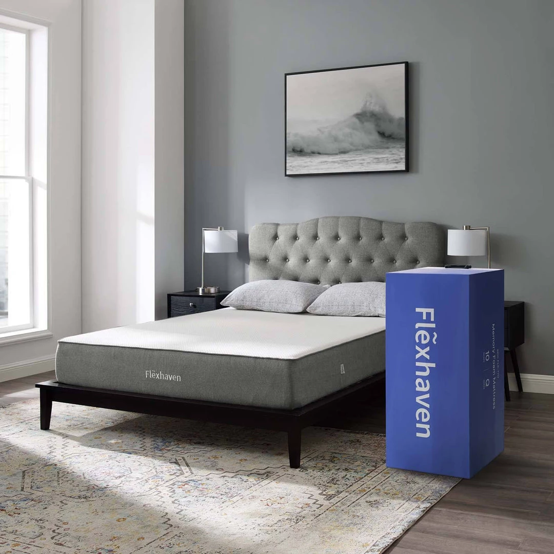 Modway Mattresses Flexhaven 10" Queen Memory Mattress White 14 Modway Mattresses Flexhaven 10" Queen Memory Mattress White