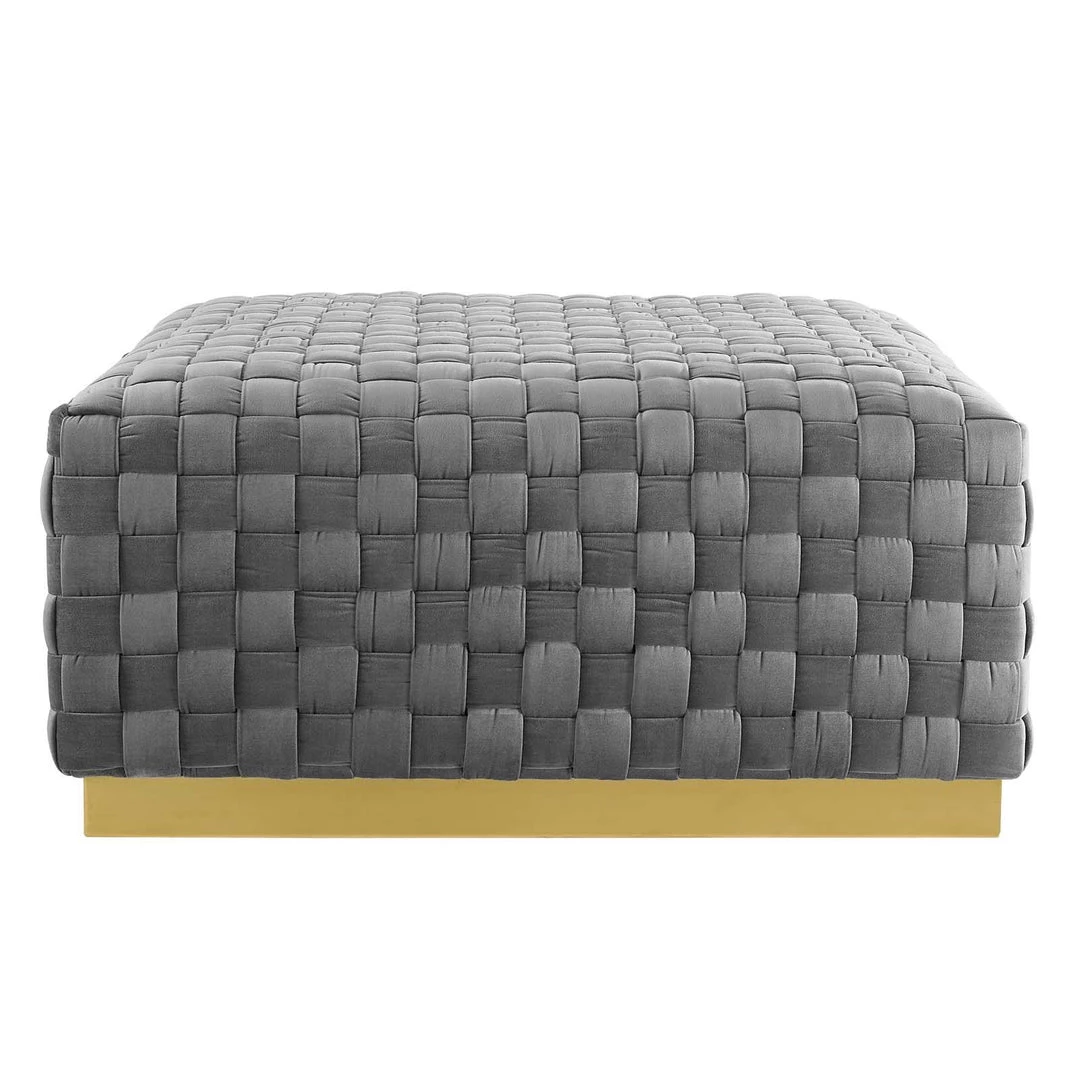 Modway Florence Square Performance Velvet Ottoman Gray Ottomans 3 Modway Florence Square Performance Velvet Ottoman Gray Ottomans