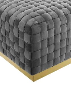 Modway Florence Square Performance Velvet Ottoman Gray Ottomans 11 Modway Florence Square Performance Velvet Ottoman Gray Ottomans