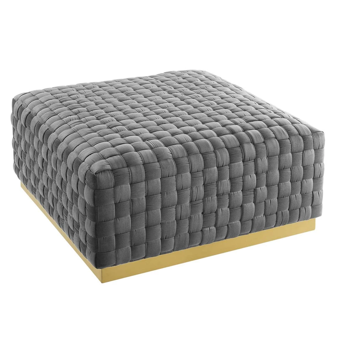 Modway Florence Square Performance Velvet Ottoman Gray Ottomans 2 Modway Florence Square Performance Velvet Ottoman Gray Ottomans