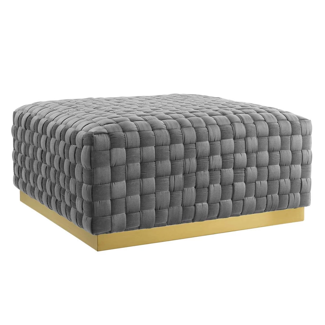 Modway Florence Square Performance Velvet Ottoman Gray Ottomans 1 Modway Florence Square Performance Velvet Ottoman Gray Ottomans