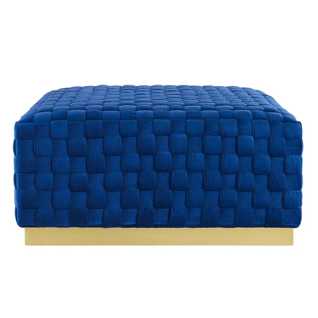 Modway Florence Square Performance Velvet Ottoman Navy 3 Modway Florence Square Performance Velvet Ottoman Navy