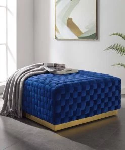 Modway Florence Square Performance Velvet Ottoman Navy 14 Modway Florence Square Performance Velvet Ottoman Navy