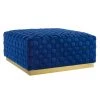 Modway Florence Square Performance Velvet Ottoman Navy