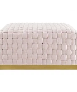 Modway Florence Square Performance Velvet Ottoman Pink Ottomans
