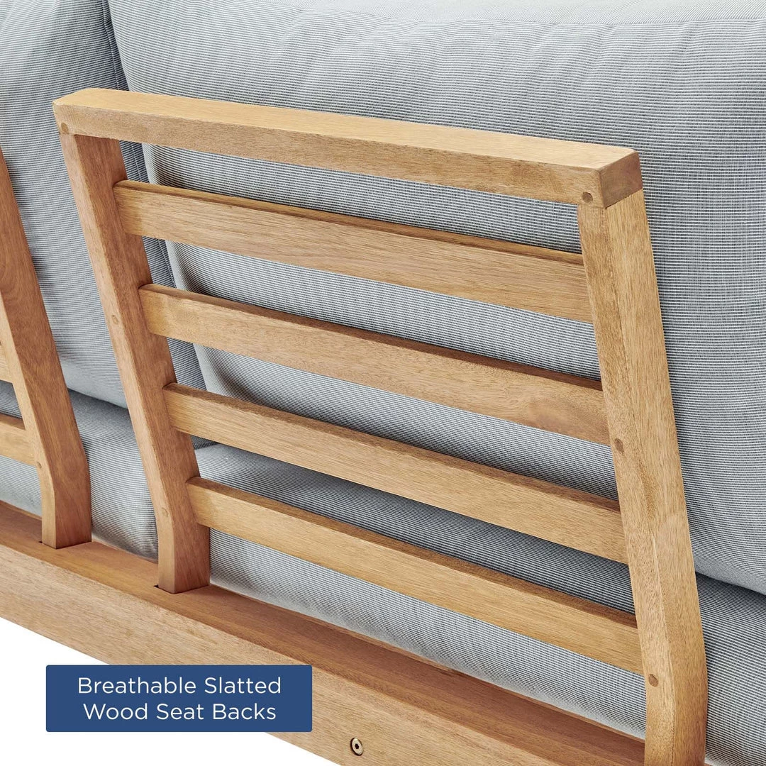 Modway Freeport Karri Wood Outdoor Patio Loveseat With Left-Facing Side End Table Natural Light Blue Outdoor Loveseats 8 Modway Freeport Karri Wood Outdoor Patio Loveseat With Left-Facing Side End Table Natural Light Blue Outdoor Loveseats