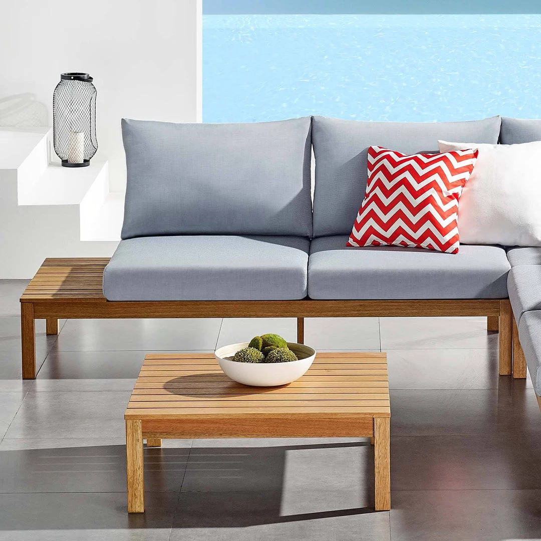 Modway Freeport Karri Wood Outdoor Patio Loveseat With Left-Facing Side End Table Natural Light Blue Outdoor Loveseats 9 Modway Freeport Karri Wood Outdoor Patio Loveseat With Left-Facing Side End Table Natural Light Blue Outdoor Loveseats