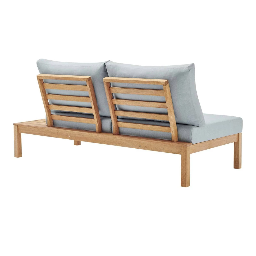 Modway Freeport Karri Wood Outdoor Patio Loveseat With Right-Facing Side End Table Natural Light Blue Outdoor Loveseats 3 Modway Freeport Karri Wood Outdoor Patio Loveseat With Right-Facing Side End Table Natural Light Blue Outdoor Loveseats