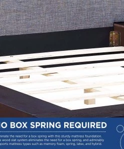 Modway Freja Queen Fabric Platform Bed Cappuccino Gray